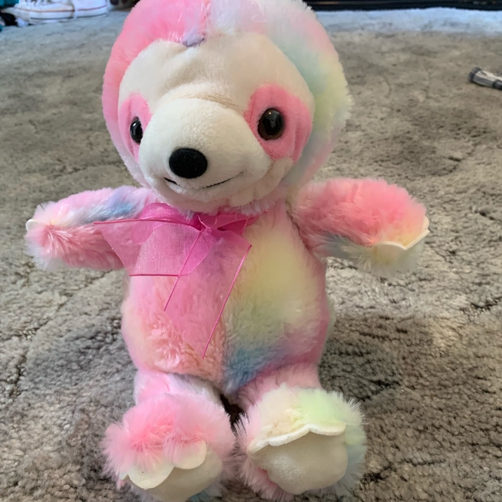 Fuzzy stuffed sloth